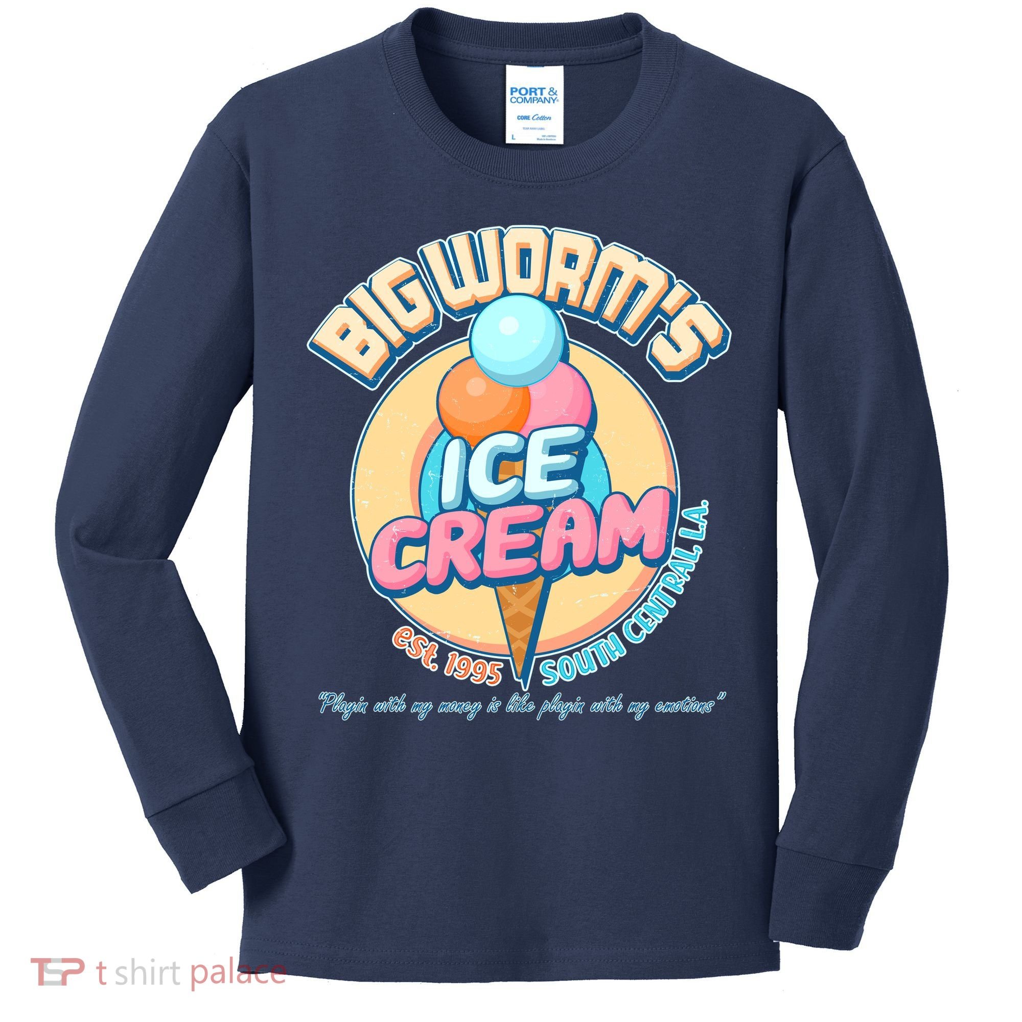 Big Worm's Ice Cream Est 1995 Kids Long Sleeve Shirt