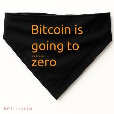 Bitcoin Is Going To Add Another Zero Hidden Message Black USA-Made Doggie Bandana