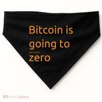 Bitcoin Is Going To Add Another Zero Hidden Message Black USA-Made Doggie Bandana thumb 0