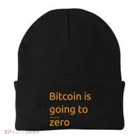 Bitcoin Is Going To Add Another Zero Hidden Message Black Beanie thumb 0