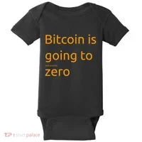 Bitcoin Is Going To Add Another Zero Hidden Message Black Baby Bodysuit thumb 0