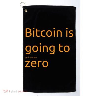 Bitcoin Is Going To Add Another Zero Hidden Message Black Golf Towel