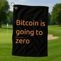 Bitcoin Is Going To Add Another Zero Hidden Message Black Golf Towel thumb 1