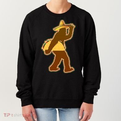 Bigfoot Carrying Taco Cinco de Mayo Women's Sweatshirt