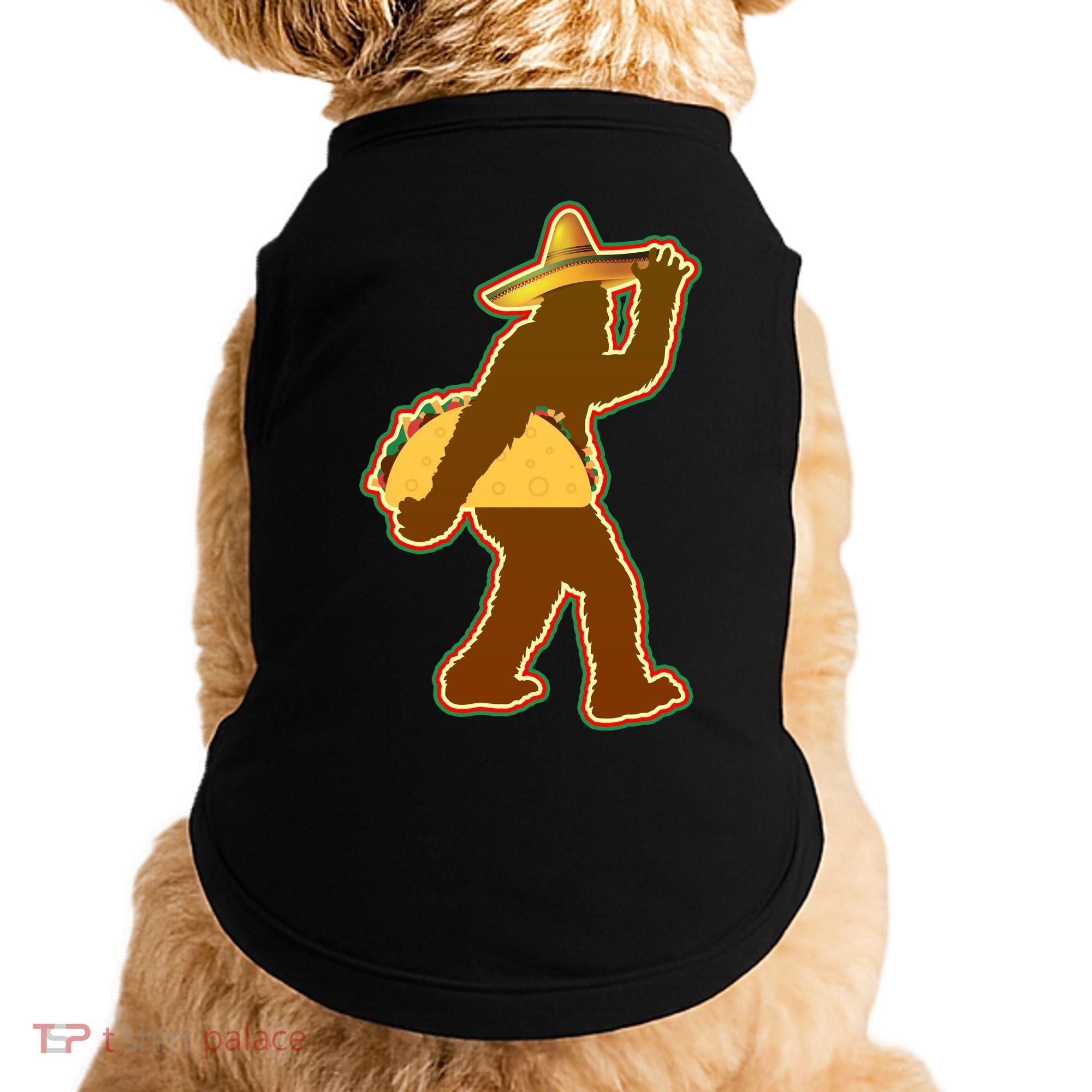 Bigfoot Carrying Taco Cinco de Mayo Doggie Tank