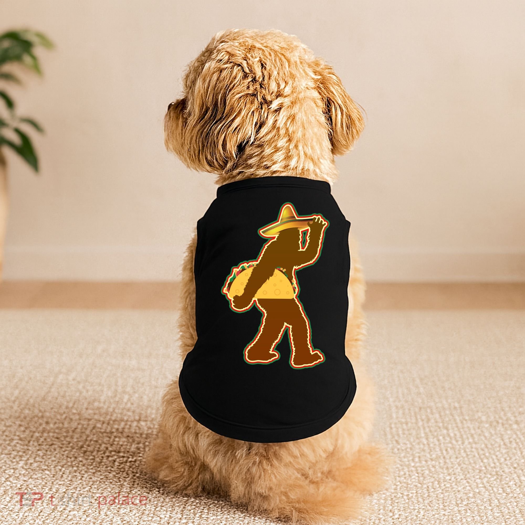 Bigfoot Carrying Taco Cinco de Mayo Doggie Tank