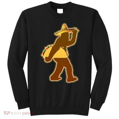 Bigfoot Carrying Taco Cinco de Mayo Sweatshirt