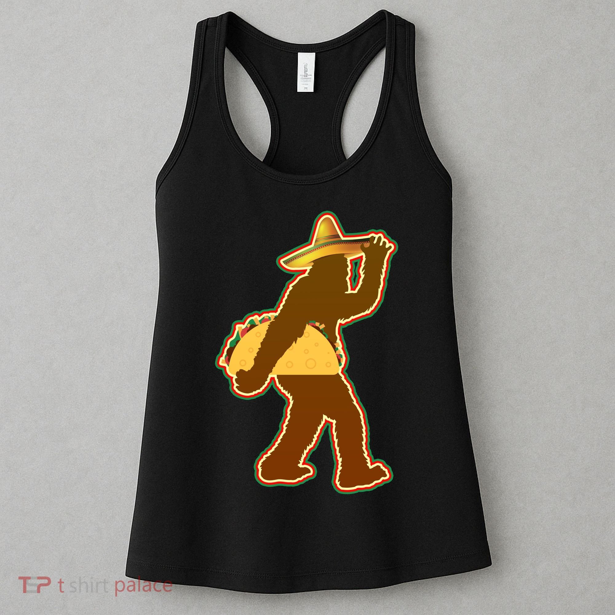 Bigfoot Carrying Taco Cinco de Mayo Women's Tank Top