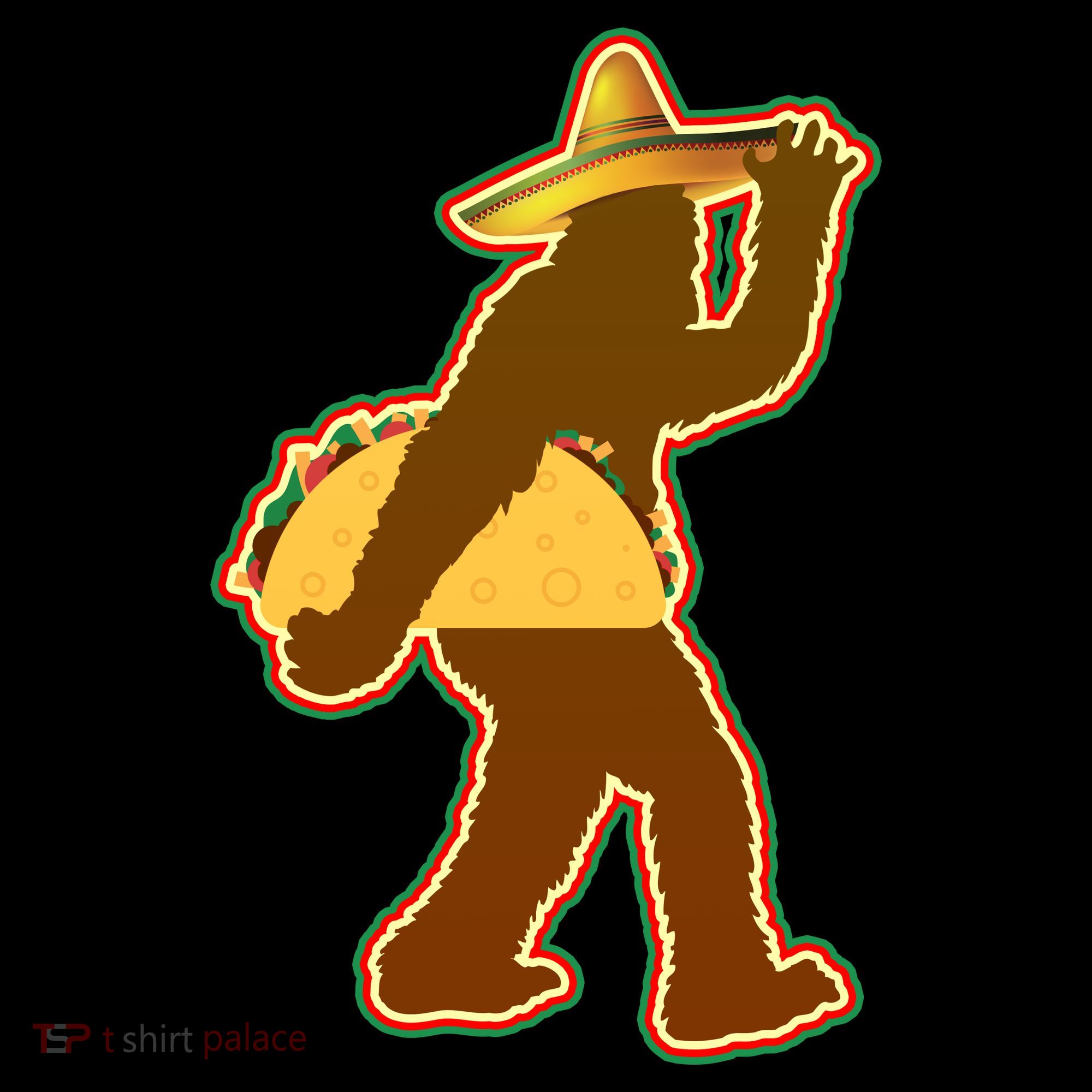 Bigfoot Carrying Taco Cinco de Mayo Baby Bodysuit