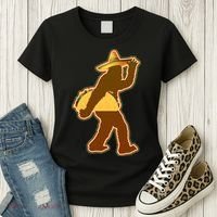 Bigfoot Carrying Taco Cinco de Mayo Women's T-Shirt thumb 3