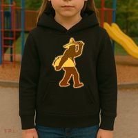 Bigfoot Carrying Taco Cinco de Mayo Kids Hoodie thumb 3