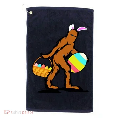 Bigfoot Easter Egg Golf Towel