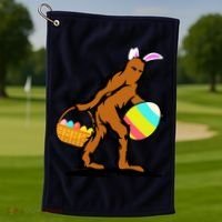 Bigfoot Easter Egg Golf Towel thumb 1