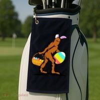 Bigfoot Easter Egg Golf Towel thumb 2