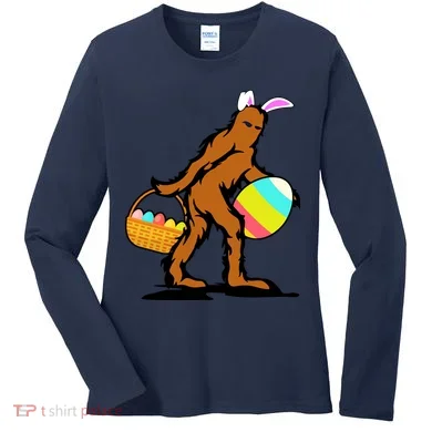 Bigfoot Easter Egg Women's Long Sleeve Shirt