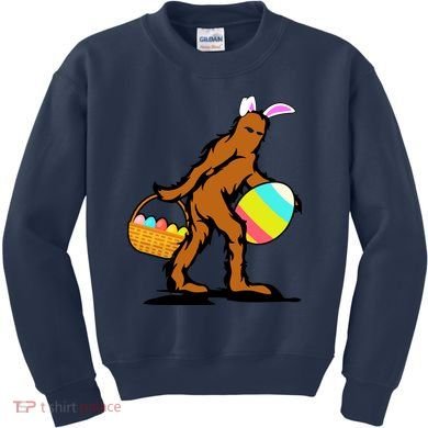 Bigfoot Easter Egg Kids Sweatshirt