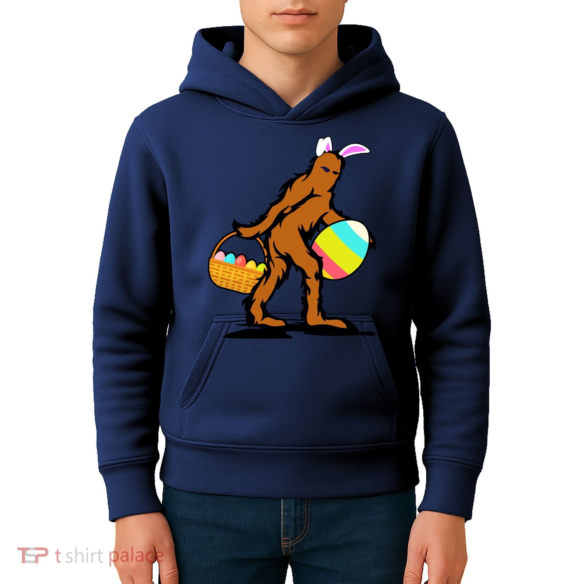 Bigfoot Easter Egg Kids Hoodie