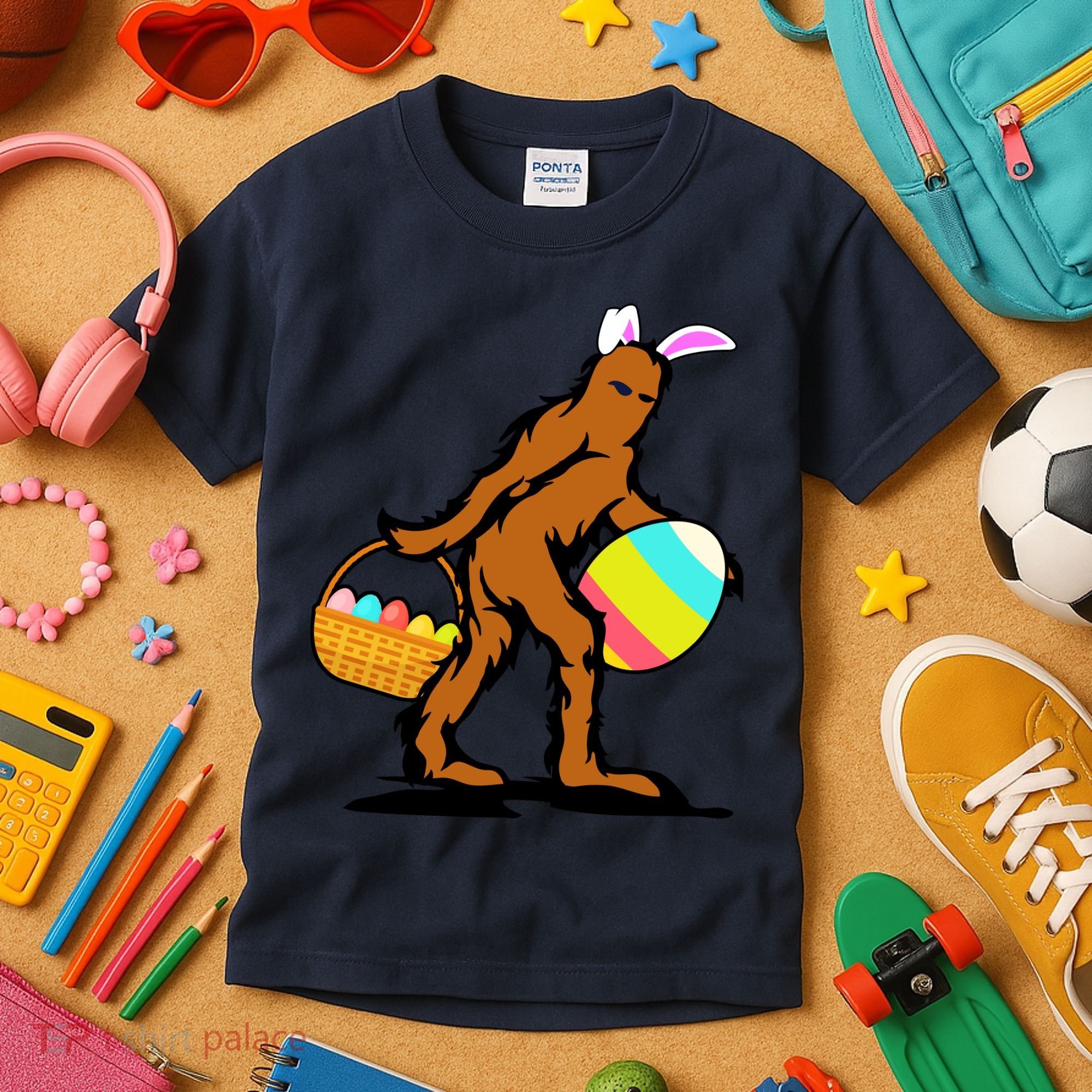 Bigfoot Easter Egg Kids T-Shirt
