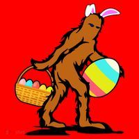 Bigfoot Easter Egg Santa Hat thumb 1