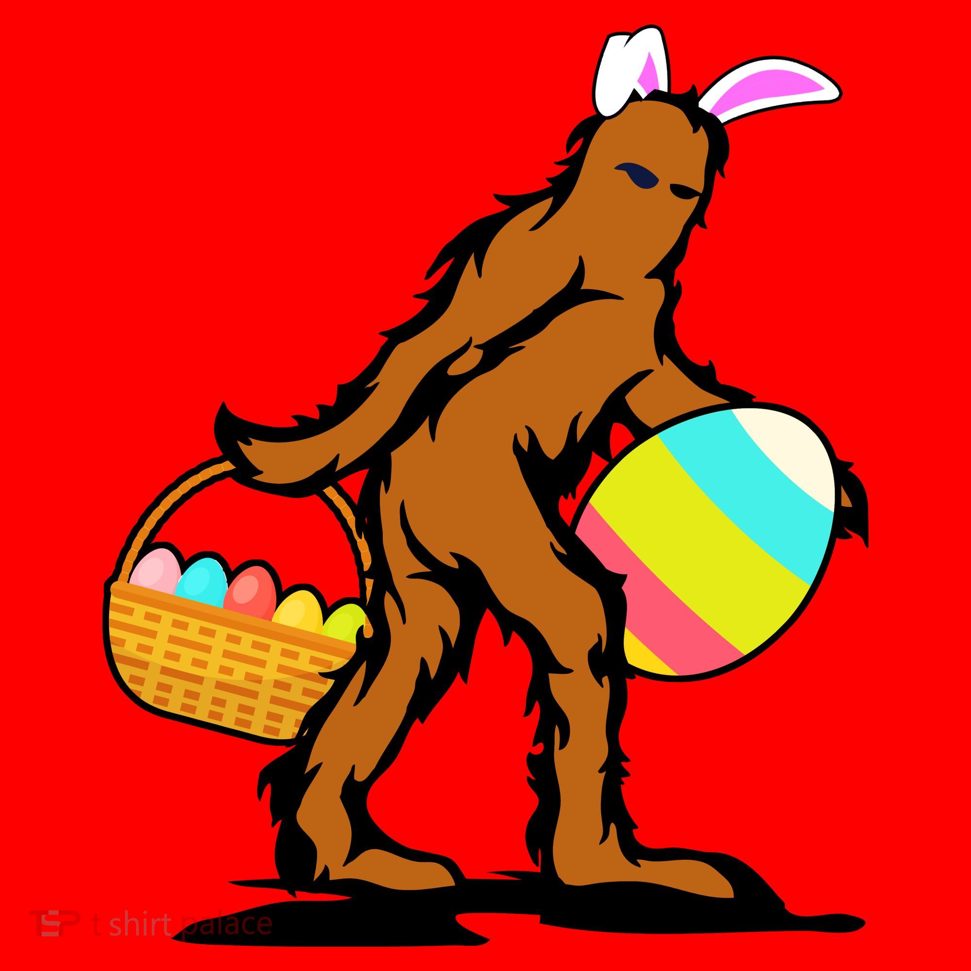 Bigfoot Easter Egg Santa Hat