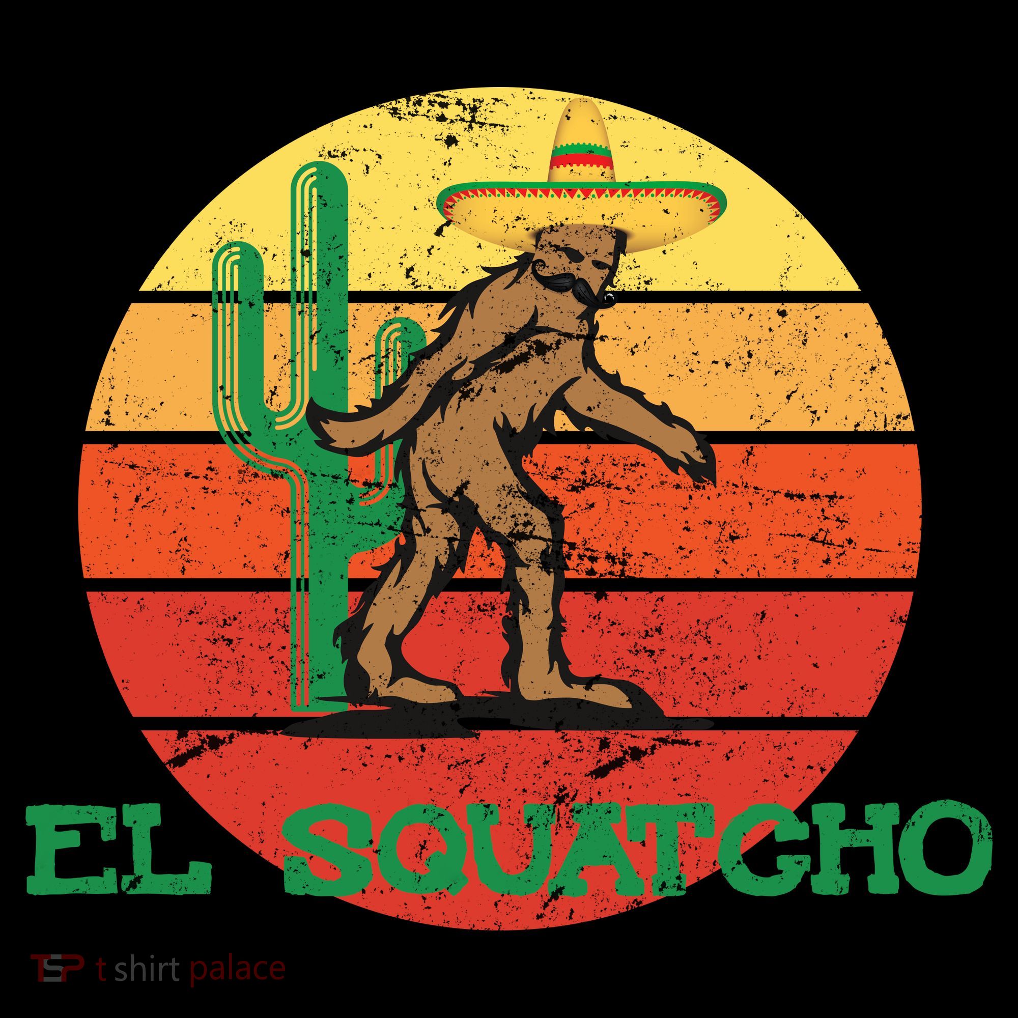 Bigfoot El Squatcho Mexican Sasquatch Long Sleeve Shirt