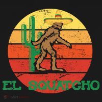 Bigfoot El Squatcho Mexican Sasquatch Button thumb 1