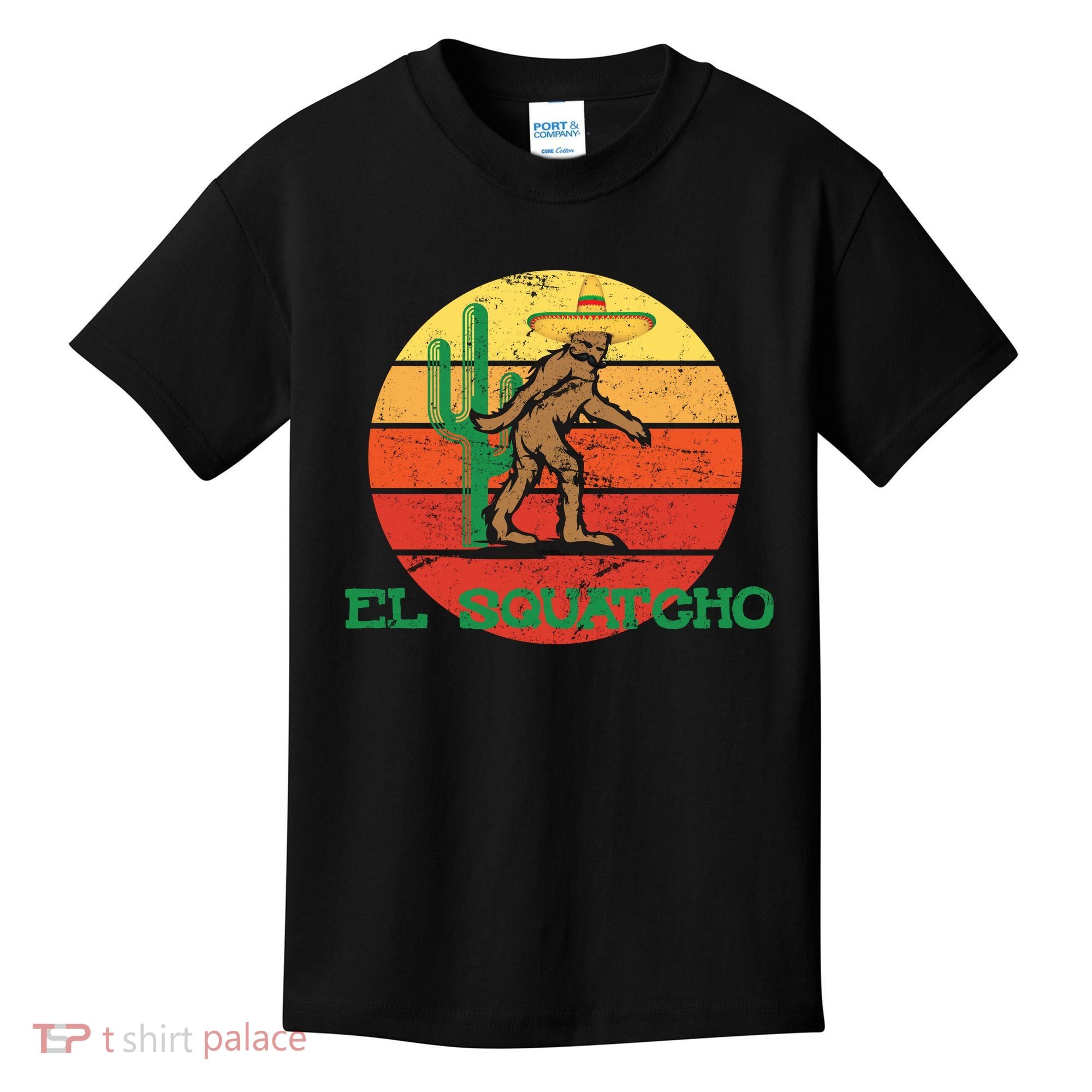 Bigfoot El Squatcho Mexican Sasquatch Kids T-Shirt