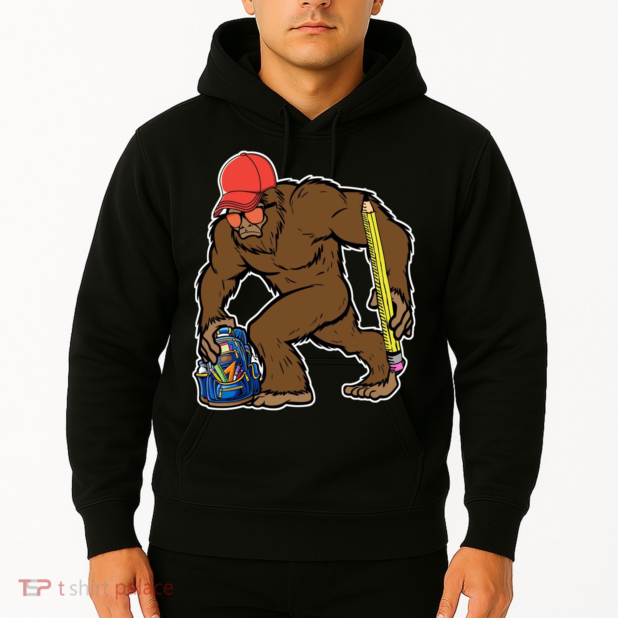 Bigfoot Funny Back To School Hoodie