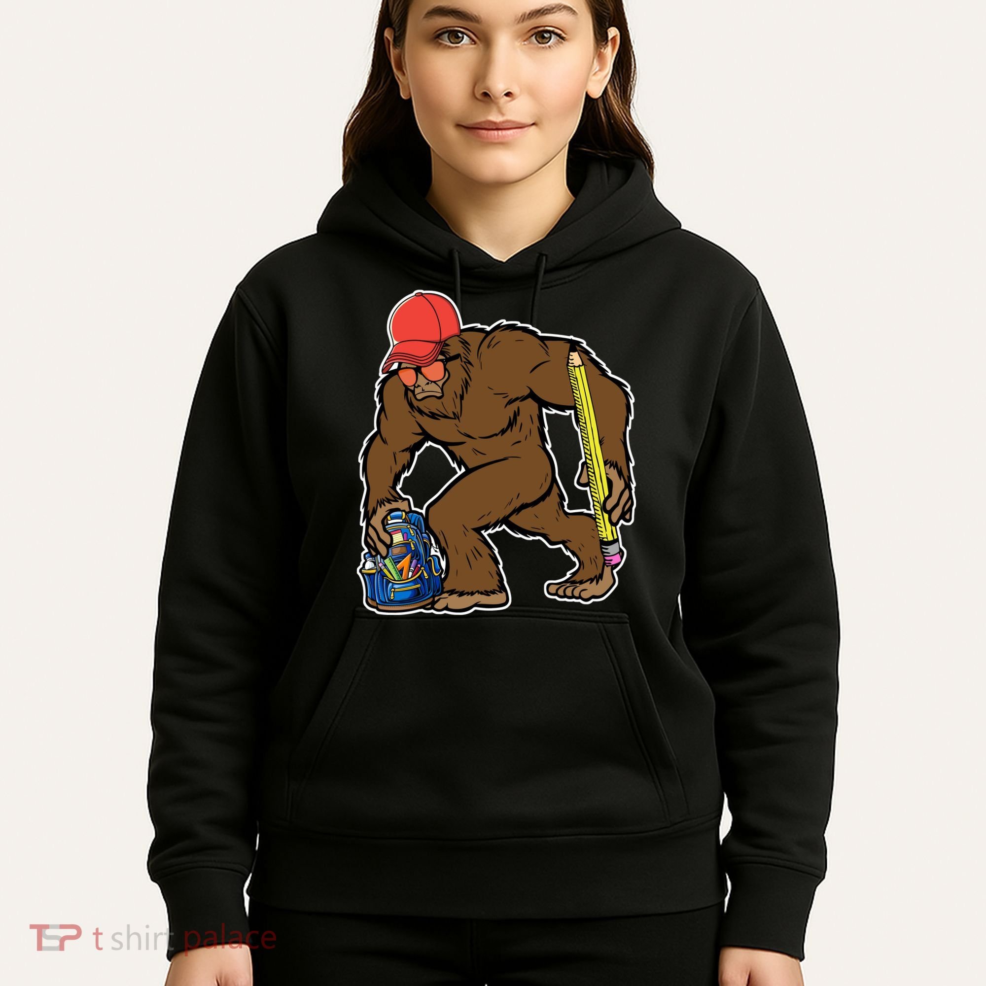 Bigfoot Funny Back To School Hoodie