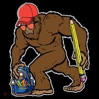 Bigfoot Funny Back To School Ornament thumb 1