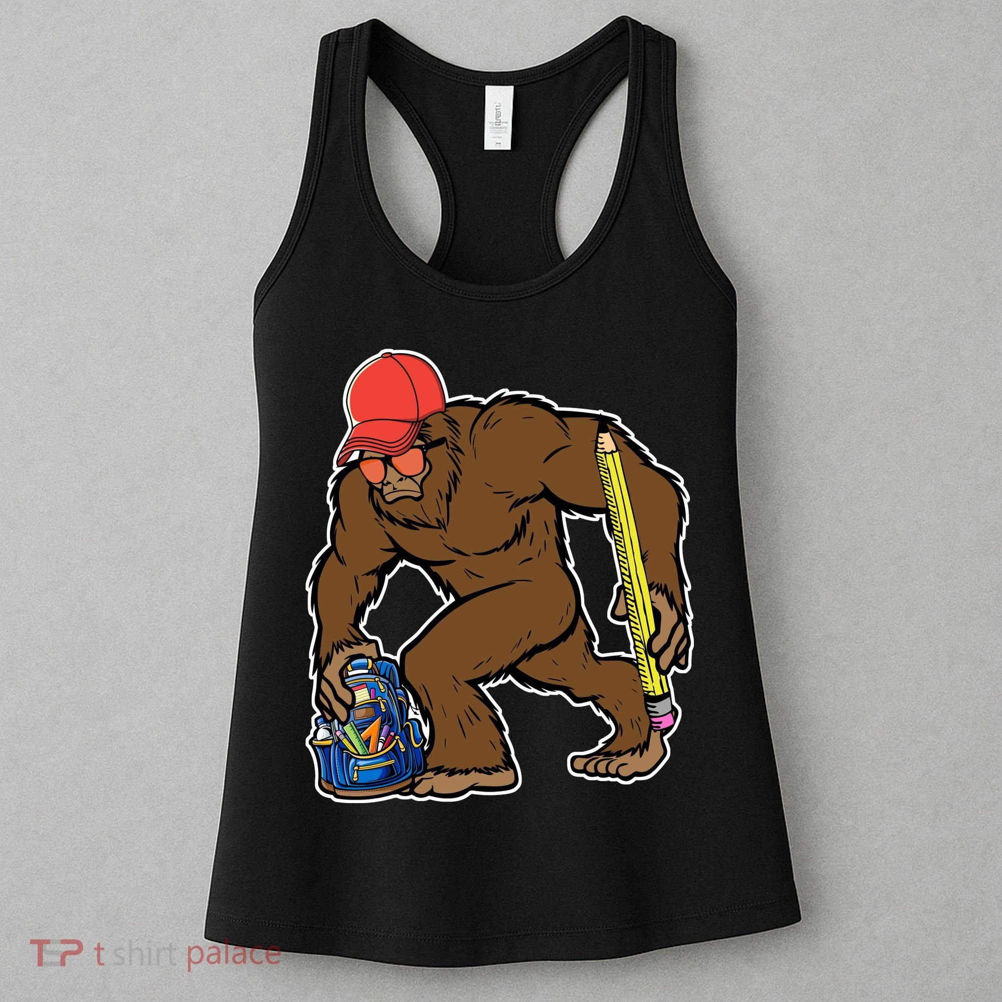Bigfoot Funny Back To School Women's Tank Top