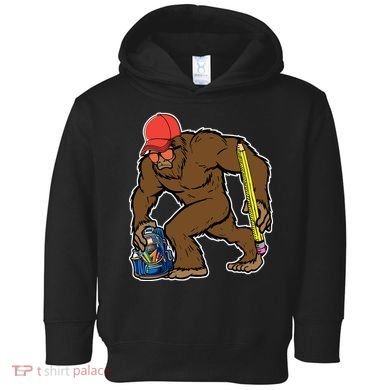 Bigfoot Funny Back To School Toddler Hoodie