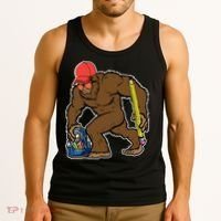 Bigfoot Funny Back To School Tank Top thumb 3