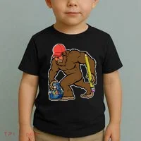 Bigfoot Funny Back To School Toddler T-Shirt thumb 2