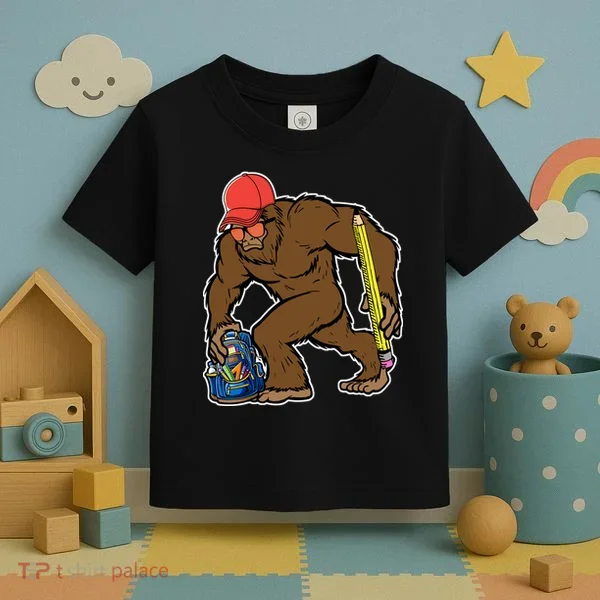 Bigfoot Funny Back To School Toddler T-Shirt