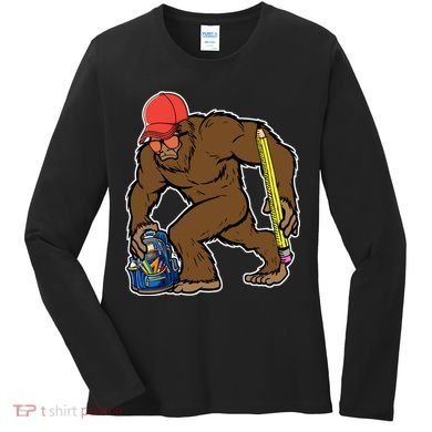 Bigfoot Funny Back To School Women's Long Sleeve Shirt