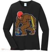 Bigfoot Funny Back To School Women's Long Sleeve Shirt thumb 0