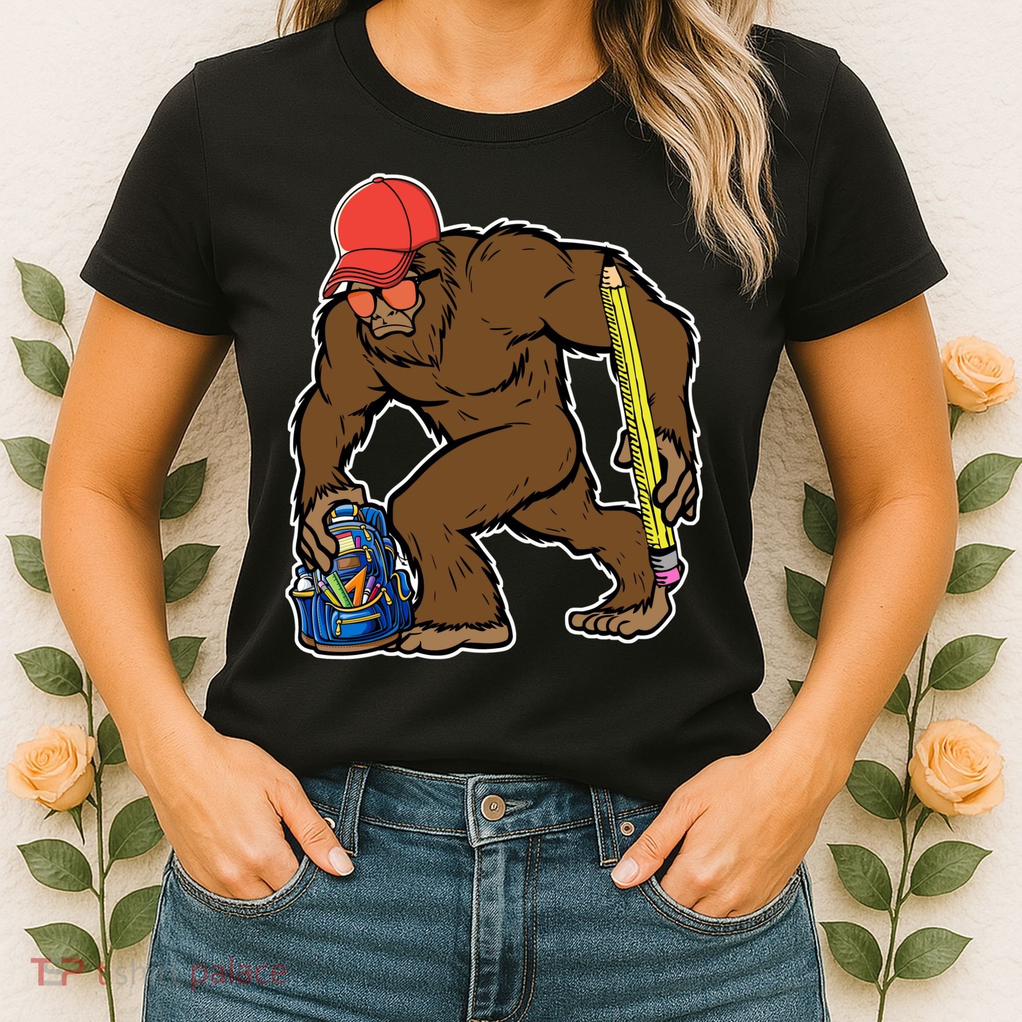 Bigfoot Funny Back To School Women's T-Shirt