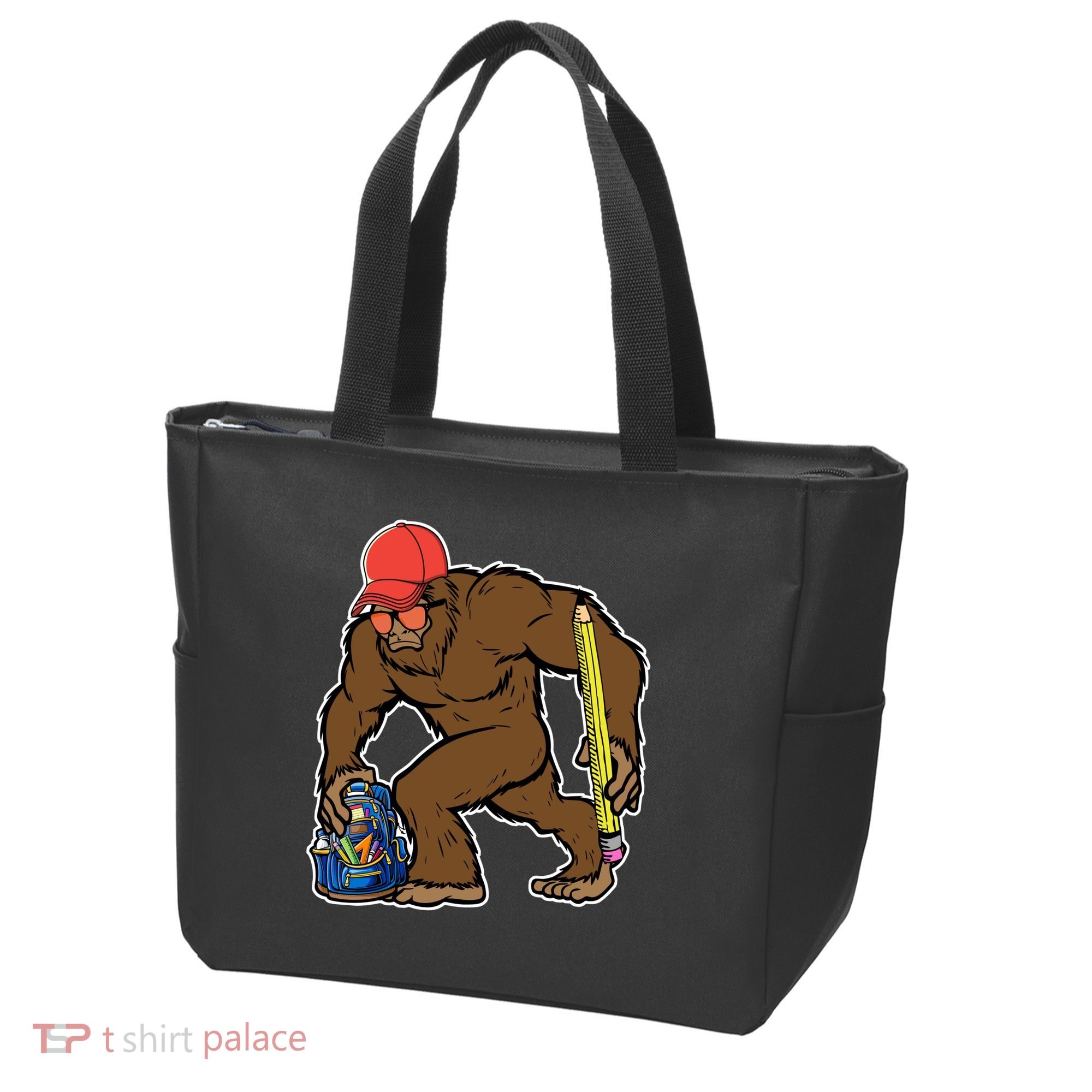 Bigfoot Funny Back To School Tote Bag