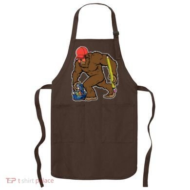 Bigfoot Funny Back To School Apron