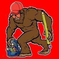 Bigfoot Funny Back To School Santa Hat thumb 1