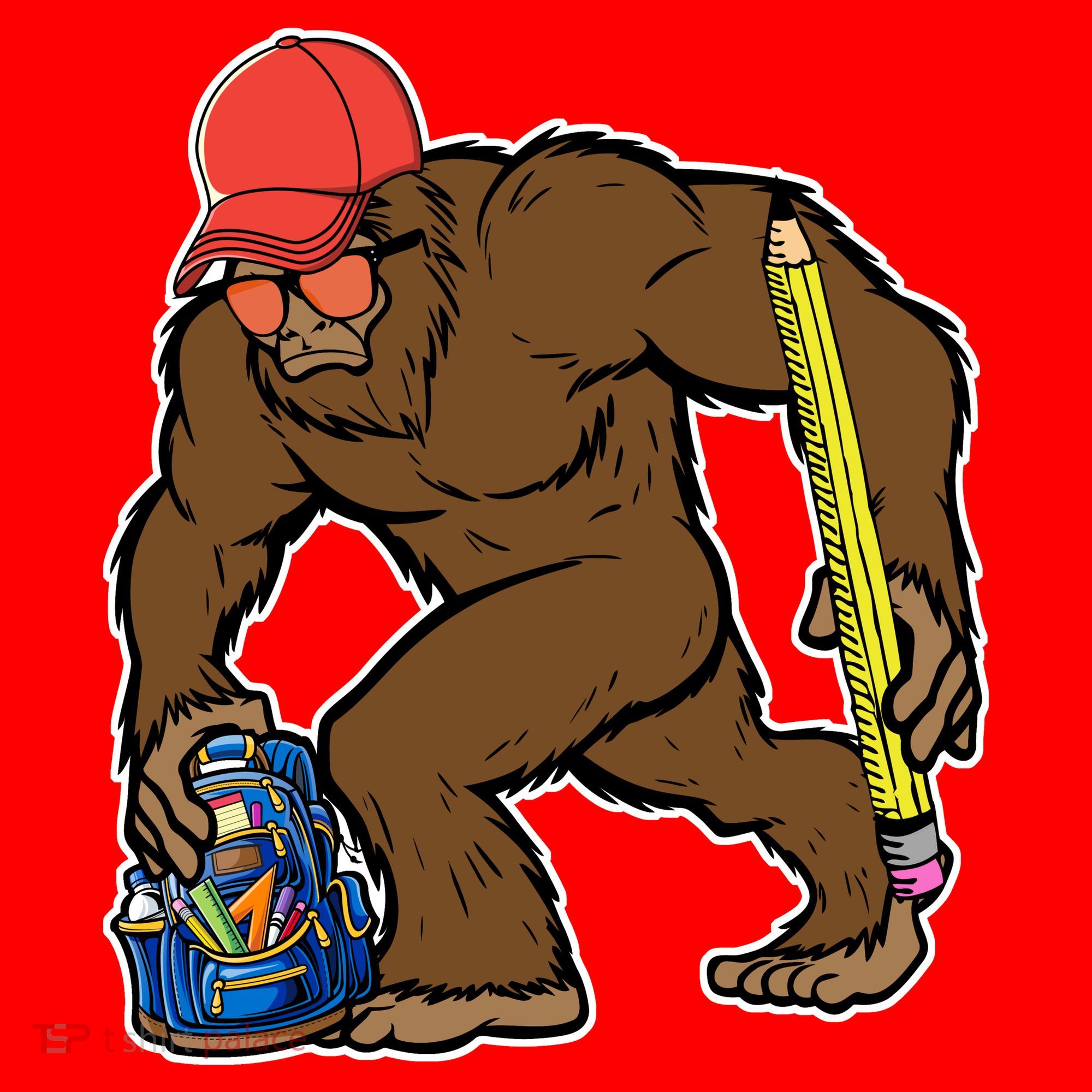 Bigfoot Funny Back To School Santa Hat