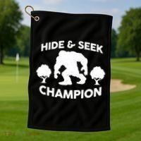 Bigfoot Hide And Seek Champion Golf Towel thumb 1