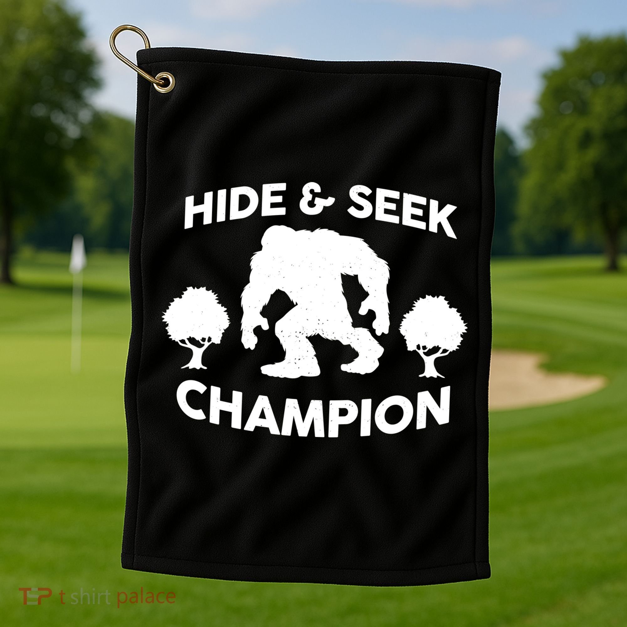 Bigfoot Hide And Seek Champion Golf Towel
