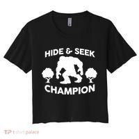 Bigfoot Hide And Seek Champion Women's Crop Top Tee thumb 0
