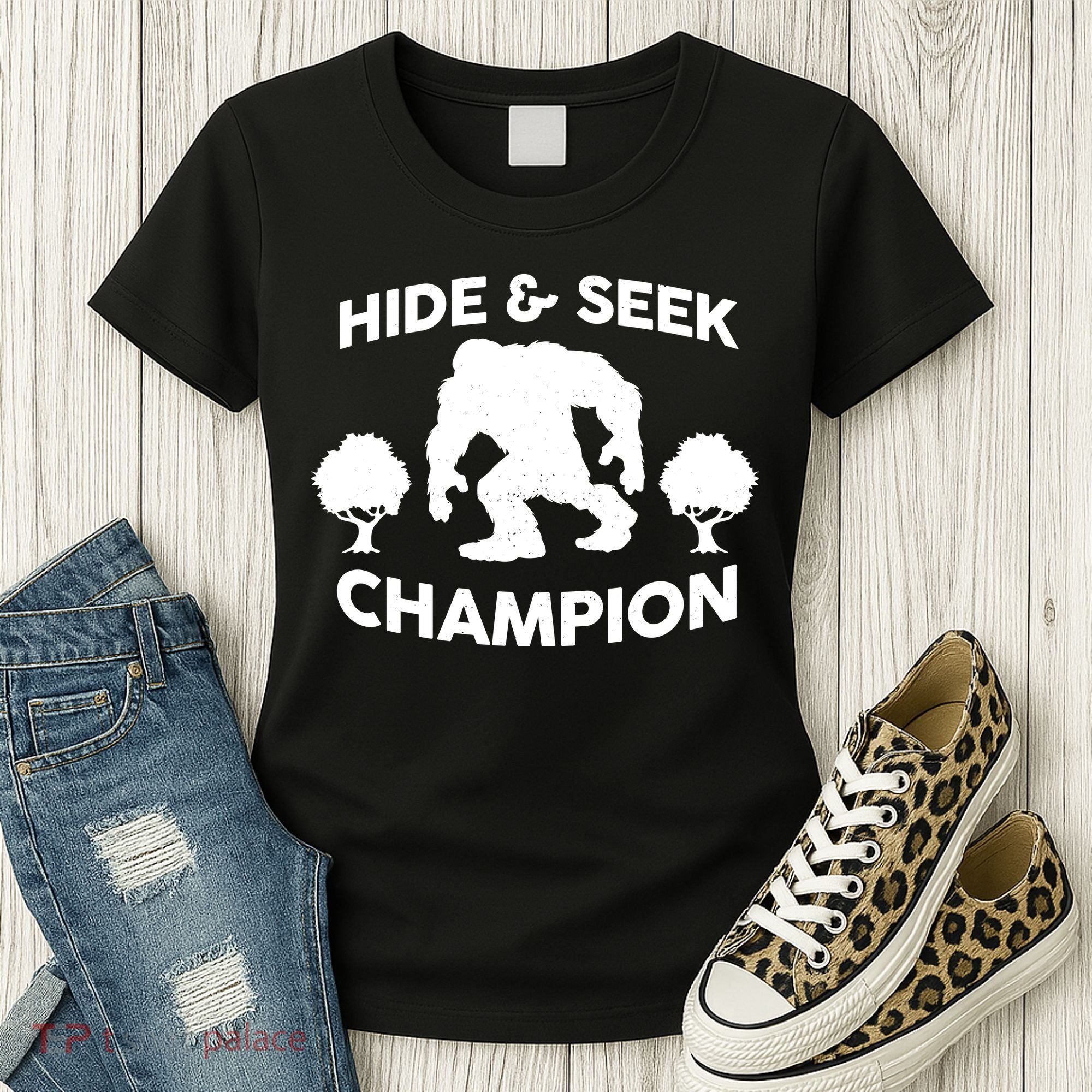 Bigfoot Hide And Seek Champion Women's T-Shirt