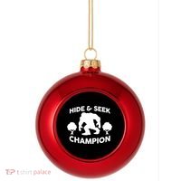 Bigfoot Hide And Seek Champion Plastic Christmas Ball Ornament thumb 0