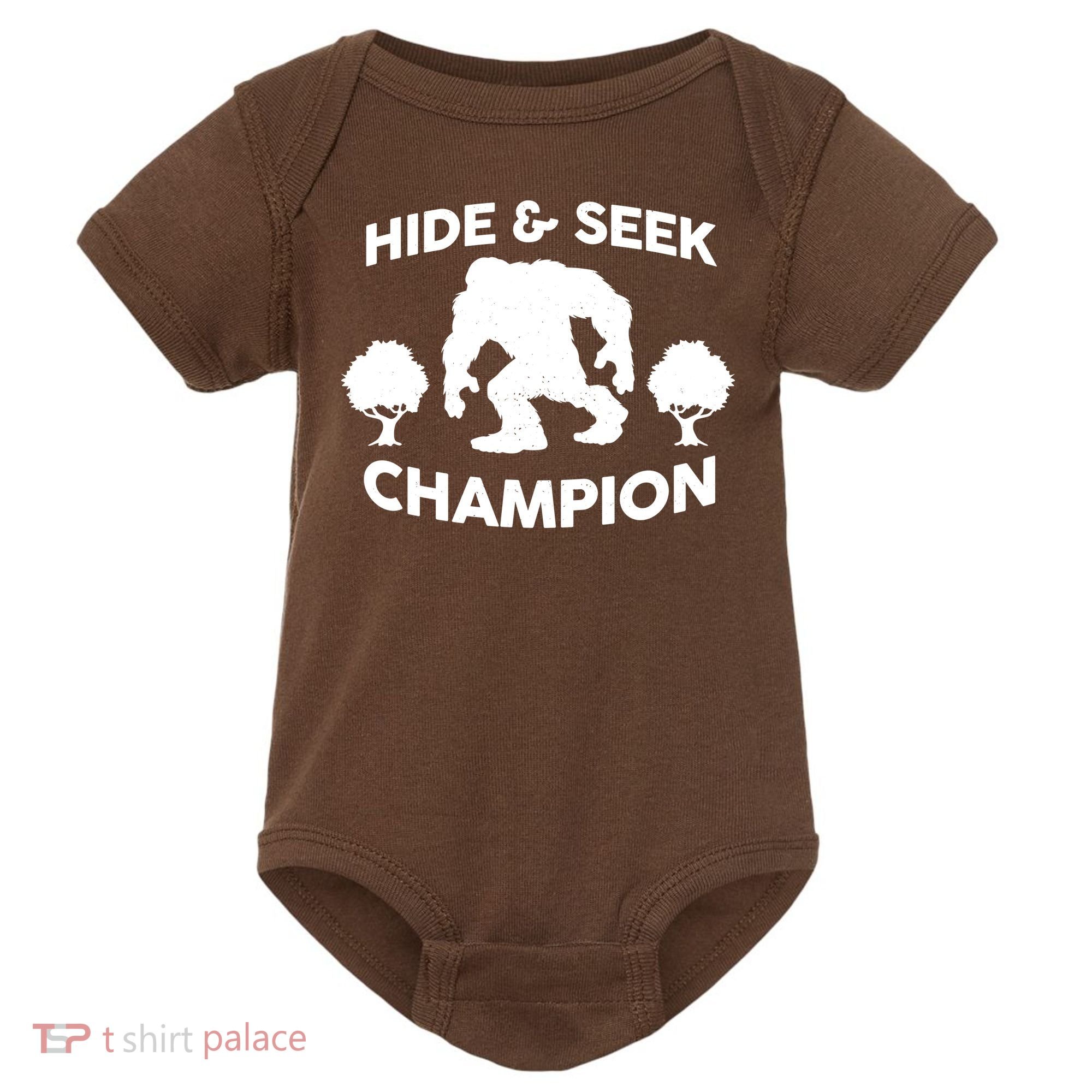 Bigfoot Hide And Seek Champion Baby Bodysuit