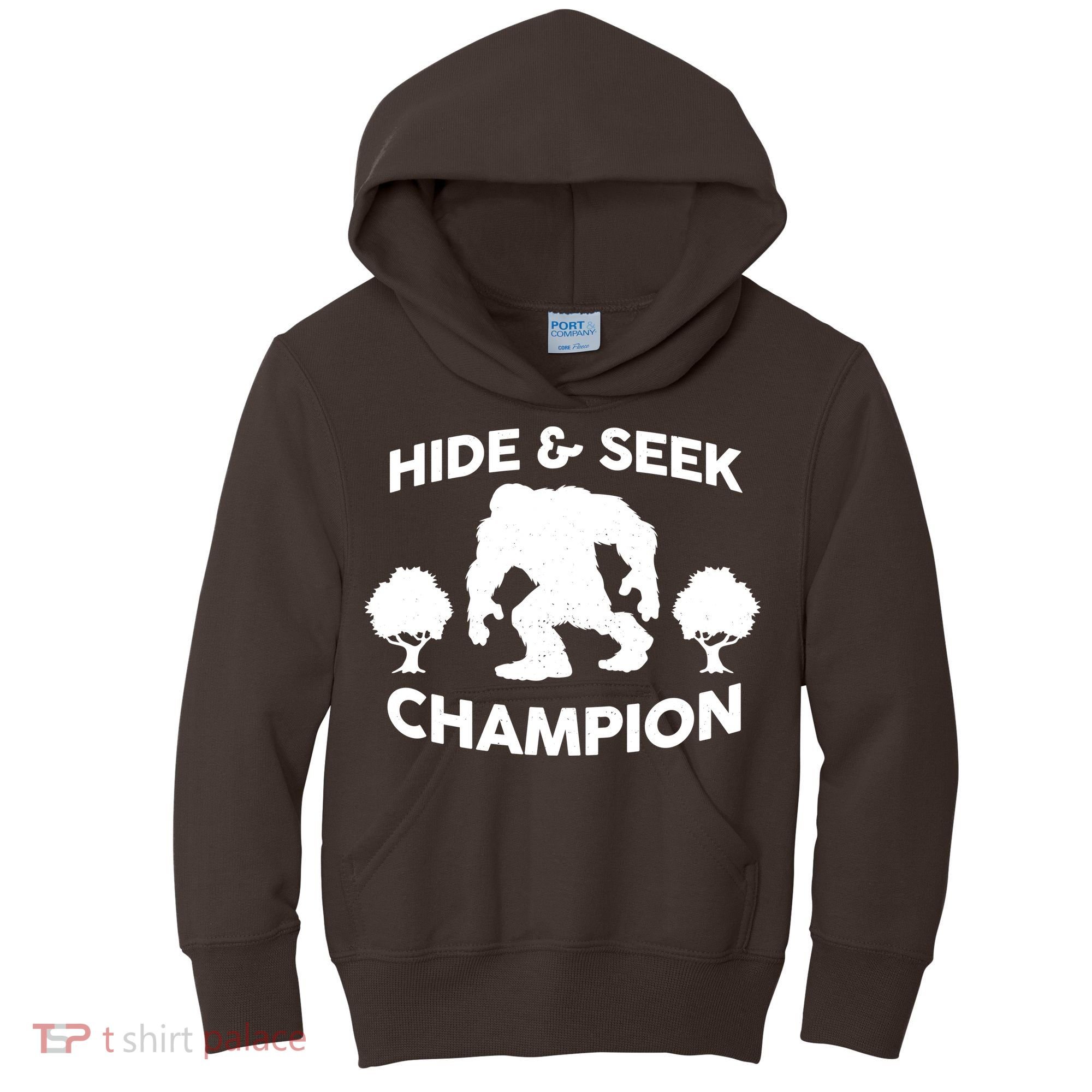 Bigfoot Hide And Seek Champion Kids Hoodie