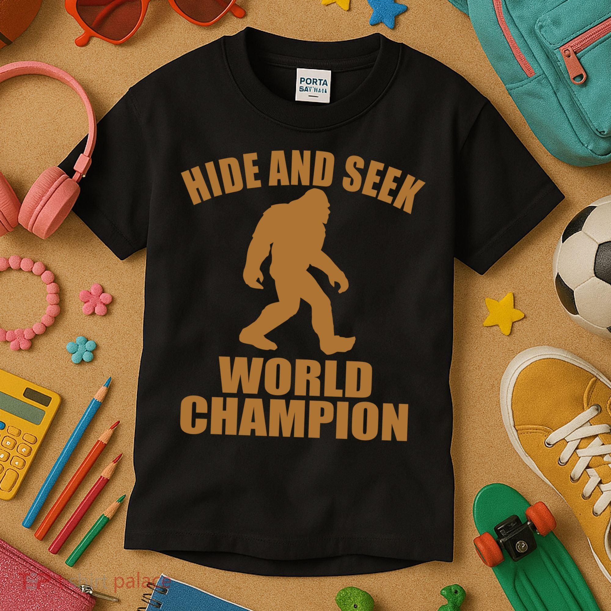Bigfoot Hide And Seek World Champion Kids T-Shirt
